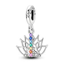925 Silver Plated Cartoon Animal Charm Accent Beaded Pendant, Suitable For Original DIY Bracelet, Fashionable Jewelry Gift For Women - Silver - View 13