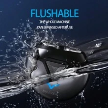 2024 Novo barbeador de bolso de atualização, modelo de barbeador elétrico recarregável de cabeça dupla, mini barbeador elétrico portátil, barbeador elétrico USB para homens, barbeador elétrico lavável de bolso (azul)