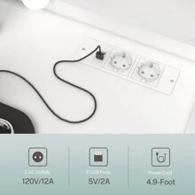 Schminktisch mit Beleuchtung, Einstellbarer Helligkeit, Schminktisch mit Spiegel und Steckdose, Schminktische mit 7 Schubladen, 6 Regale & 5 Haken, Moderner Kommode, Schlafzimmer, weiß