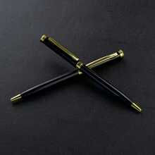 1/5/10/30 unidades Bolígrafo personalizado con grabado láser de nombre, tinta negra, logotipo personal para oficina, estudio, firma - Negro - Ver 2