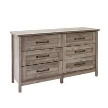 Cómoda Moderna de Granja de 6 cajones de Better Homes & Gardens, acabado rústico blanco, nuevas llegadas - Gris - Ver 6