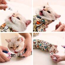 Chatoll Cat Grooming Wrap - Soft Polyester Pet Protection Sleeve For Medication & Cleaning, Scratch-Resistant Cover - Multicolor - View 7
