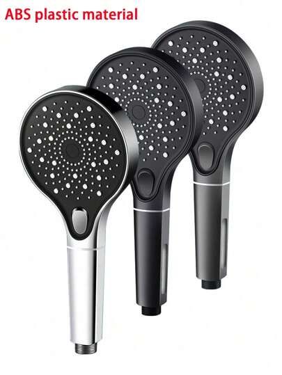 大面板高压淋浴喷头，带硬水过滤器，手持式淋浴喷头，节水浴室配件