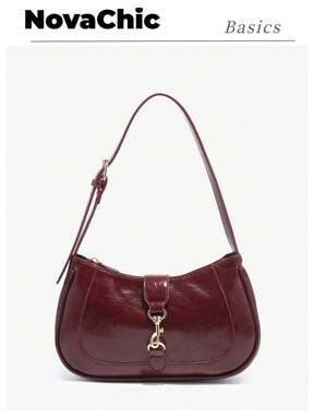 Novachic,1pc Retro Minimalist Hook Decor Adjustable Shoulder Strap Crescent Shape Bag, Suitable For Date, Outing, Party