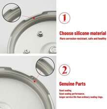 2 Pack 22cm Pressure Cookers, White Silicone Rubber Sealing Ring, Pressure Cooker Sealing Ring, Kitchen Utensils - 無色 - 查看 2
