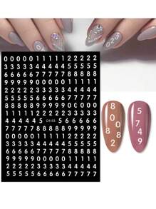 1/7 Hojas de adhesivos de uñas con números pequeños en 3D,1pieza/7 piezas Calcomanías de números 3D para uñas DIY para mujeres y niñas, 7 colores de pegatinas de uñas autoadhesivas con números para decoración de uñas 3D