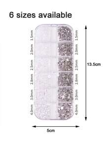 1 盒人造珍珠水钻美甲配件 DIY 配件、发饰、服装配饰、珠宝配饰 美甲用品 美甲 美甲饰品 美甲宝石