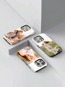 1 st. Aangepaste 2-in-1 fototelefoonhoesje, aangepaste afbeelding telefoonhoesje, koppels/vrienden/familie foto ontwerp, iPhone telefoonhoesje, aangepaste foto gepersonaliseerde schokbestendige telefoon beschermhoes, huisdier foto telefoonhoesje, geweldig cadeau voor vrienden, klasgenoten, familie, vriendin, vriend, compatibel met iPhone 11/12/13/14/15/16 Pro Max