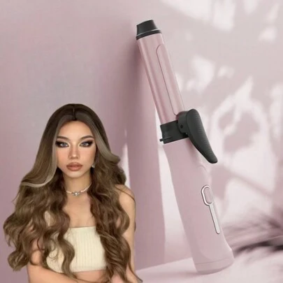 直发器、卷发棒、卷发器、护发产品、无线自动卷发棒、陶瓷旋转卷发筒、3档可调温度、可充电、便携式、快速加热造型工具带自动断电功能、便携式无线卷发棒、USB充电、多功能智能卷发棒、女士礼物