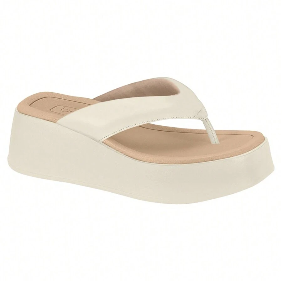 Beira Rio Women's Clog Sandal Easy Fit White Comfortable Original - White - View 1