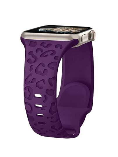 Unbeinst 1 pezzo Cinturino per orologio in morbido silicone con stampa leopardata, compatibile con gli orologi della serie Ultra 10 9 8 7 SE 6 5 4 3 2 1