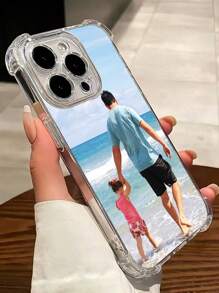 1pc Customizable Shockproof Phone Case, DIY Photo Printing Fashion Phone Case, High Definition UV Printing, Compatible With IPhone 16 Pro Max/16 Pro/16 Plus/16/15 Pro Max/15 Pro/15/14 Pro Max/14 Pro/14/11/11 Pro Max/12/12 Pro/12 Pro Max/13 Pro Max/13 Pro/13,Customized Phone Cases,Street Casual Chic