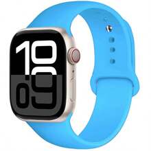 1 Stück Silikon Sport Armband kompatibel mit Apple Watch Bändern 38mm 40mm 41mm 42mm 44mm 45mm 46mm 49mm für Frauen Männer, weiches wasserdichtes Armband kompatibel mit Apple Watch Series 10 9 8 7 6 5 4 3 2 1 SE Ultra