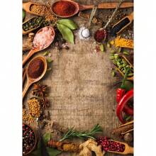 1 件无框现代烹饪香草香料寿司用具勺子墙面艺术海报帆布画奢华艺术品海报印刷家居厨房装饰植物