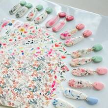 Polymer Clay Water Transfer Paper Fruit Flower Marble Transfer For Polymer Clay, Magic Transfer Paper For Polymer Clay Jewelry Earring Making Stickers