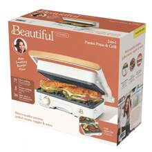 Beautiful 2-In-1 Panini Press & Grill, Sage Green By Barrymore - White - View 9