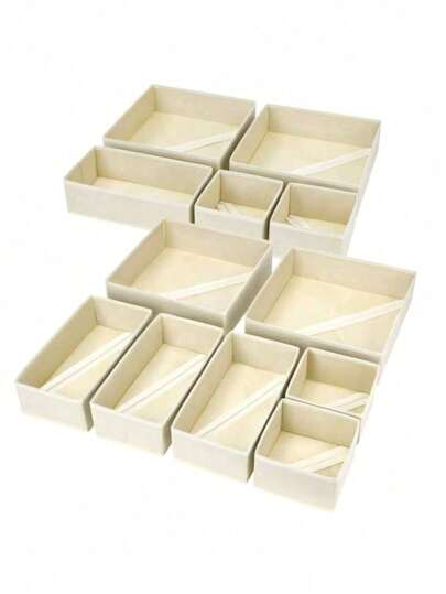 简约风格可折叠布艺收纳盒衣柜梳妆台抽屉隔断收纳篮内衣文胸装饰秋季装饰节日装饰房间装饰家居装饰秋季装饰卧室装饰