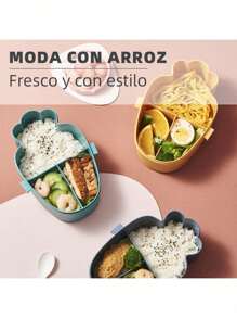 Carrot Shaped Lunch Box - Microwave Safe Bento Box To Keep Food Fresh For Students And Office Workers - Blue - View 6