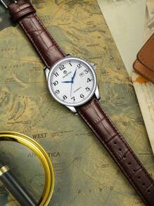 OCHSTIN Luxuriöse klassische einfache automatische Uhr, automatische mechanische Armbanduhr mit arabischen Ziffern Zifferblatt und Kalender, Herren Uhr