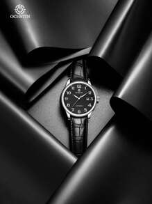 OCHSTIN Luxuriöse klassische einfache automatische Uhr, automatische mechanische Armbanduhr mit arabischen Ziffern Zifferblatt und Kalender, Herren Uhr