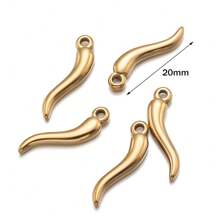 5 Stücke Edelstahl Metall Rot Chili Pfeffer Anhänger Gemüse Charm für DIY Schmuckherstellung Ohrringe Halskette Armband Zubehör