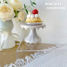 1 件 4.7 英寸塑料甜点桌展示套装、蛋糕架、纸杯蛋糕托、托盘,适用于生日派对、婚礼、新娘或婴儿送礼会的多功能设计,易于组装, - Mini Size - 查看 19