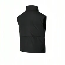 Skechers Down & Feathers Vest, Lightweight & Warm, Water-Resistant, Stand Collar, Sports Woven Padded Gilet Jacket