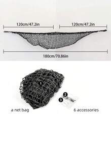 Large Mesh Toy Storage Hammock Polyester Mesh Toy Hammock Baby Room Toy Storage Decoration Hanging Net Black