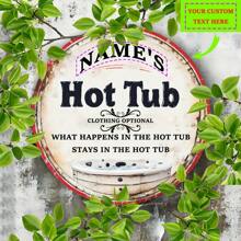 1pc Customizable Retro-Style Name Personalized Waterproof Metal Wall Decor Sign For Hot Tub, 7.87" X 7.87", Suitable For Garden And Home Decor - Multicolor - View 4