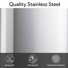 NANSTATA Trash Can 8 Gallon Stainless Steel Kitchen Trash Can, 30 Liter Garbage Can, Step On Rectangular Trash Can With Lid Foot Pedal & Inner Bucket For Kitchen Home Office Living Room - Silver - View 5