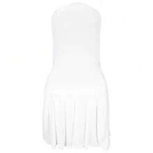 Ruffled Chair Cover Wedding Decor Pleated Long Skirt Chair Slipcover Home Hotel - 100 PCS - View 6