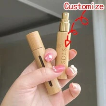 5ml Custom Refillable Glass Bamboo Spray Bottle, Aluminum Sprayer, Perfume Decanting Packaging Supplies - 5ml - View 5