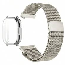 保护壳 + 米兰尼斯磁性表带 兼容小米 Redmi Watch 5 Active/5 Lite 全屏 TPU 软壳和透气运动表带 - Redmi watch5 Active - 查看 8