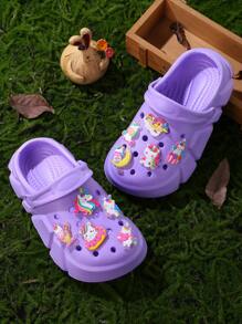 HOEASE Casual Breathable Clogs With Cute Cartoon Luminous Charms For Girls, Quick Drying Lightweight Anti Slip Garden Shoes For Indoor Outdoor Shower Beach Pool, All Seasons