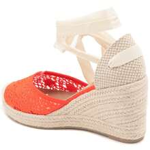 Giày sandal đế cao buộc dây cho nữ, giày thể thao đế dày, giày đi bộ thể thao đế dày cho nữ - trái cam - Xem 3