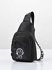 Customized Chest Bag, Can Be Printed With Personalized Name Or Holiday Greetings. Create A Unique Crossbody Bag. Cute Cartoon, Fashionable And Versatile, Casual And Versatile Headphone Printed Waist Bag, Lightweight Coin Purse, Can Store Names, Letters, Lucky Numbers, Etc. Very Suitable For Teenagers To Go To School And Daily Travel. Can Be Used As Birthday Gifts, Friends Gifts, Daughter Gifts, Souvenir Bags, Christmas Gifts, New Year Gifts.