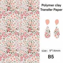 Polymer Clay Water Transfer Paper Fruit Flower Marble Transfer For Polymer Clay, Magic Transfer Paper For Polymer Clay Jewelry Earring Making Stickers