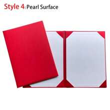 1pc Signing Contract A3 A4 Art Paper Hardcover Hosted Speech Plush Surface PU Leather Certificate Protector Thicken Poetry Reading Certificate Cover File Page Folder