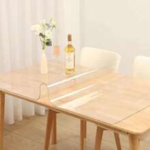 PVC Clear Table Protector - Multisize Thick Stylish High-Quality Transparent Plastic Desk Cover,Dustproof, Scratch Resistant,Rectangular Night Stand, Office & Computer Desk, Sofa Child Table, Small Simple And Stylish Desk Protector