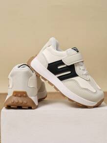 婴儿运动鞋 1-3 岁时尚 Aga 鞋，幼儿男孩女孩钩环休闲步行鞋 - 黑與白 - 查看 5