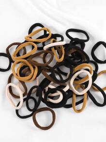 50 قطعة أربطة شعر للنساء، ألوان مختلطة من الأسود والبني، أربطة شعر من الجلد، أربطة شعر بسيطة وأنيقة، أربطة مطاطية للشعر، إكسسوارات شعر وإكسسوارات للرأس مناسبة للرياضة والجيم والجري - متعدد الألوان - مشاهدة 8