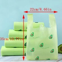 50 piezas - Bolsa de compras estampada de PE con asa, bolsa con diseño de hoja de arce, bolsa de lona con aguacate, bolsa de regalo con tulipanes rosas, bolsa de lona con cerezos, bolsa de plástico para empaquetar, bolsa para joyería, bolsa desechable y duradera para comestibles, apta para supermercados, restaurantes y uso diario, adecuada para la temporada de graduación, fiestas de cumpleaños, para el Día de la Madre y el Eid al-Adha