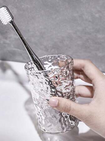 5 st/1 st glaciärmönster tandborstkopp, enkel transparent, minimalistisk badrumsmugg, heminredning, badrumstillbehör, köksredskap, badrumstillbehör, munhygien heminredning badrumsdekor höstdekor tillbaka till skolan