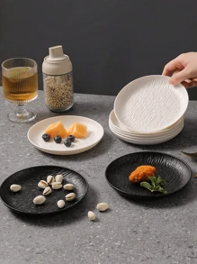 6pcs/Set Decorative Bone Shaped Dish With Base, Elegant Home Use Snack Tray For Kitchen, Living Room, Tabletop Waste Bone Collector, Fruit Plate, Cake Plate - Multicolor - View 5