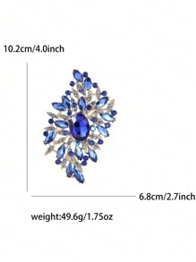 Large Crystal Brooch For Women Leaf Pin Party Banquet Jewelry Gift Dress Skirt Accessories - Large Crystal Flower Brooch - View 13