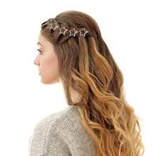20/Pcs10pcs Star Hair Clips Snap Hair Barrettes Non Slip Star Hair Accessories Silver Metal Hair Clips For Girls Women Street Tiaras, Head Accessories - Silver - View 6