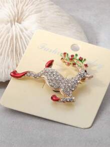 Christmas Brooch Pin Deer & Tree Design, New Year Gift, Cartoon Lapel Pin, Cute For Korean Sweater Decoration