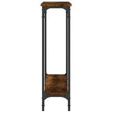 Konsolentisch aus geräucherter Eiche, 100 x 22,5 x 75 cm, stilvolle Aufbewahrungslösung aus Holz