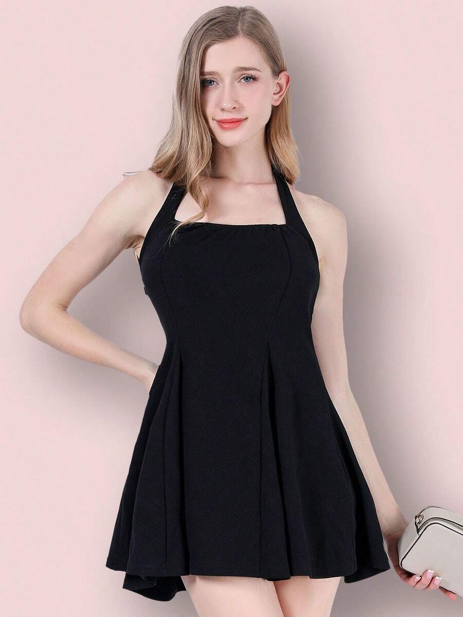Women Short Dresses - 黑色 - 查看 1