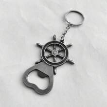 1pc Multi-Functional Bottle Opener Keychain, Metal Rudder & Anchor Keychain, Nautical Club Souvenir, Small Gift, For Outdoor, Camping - Multicolor - View 20